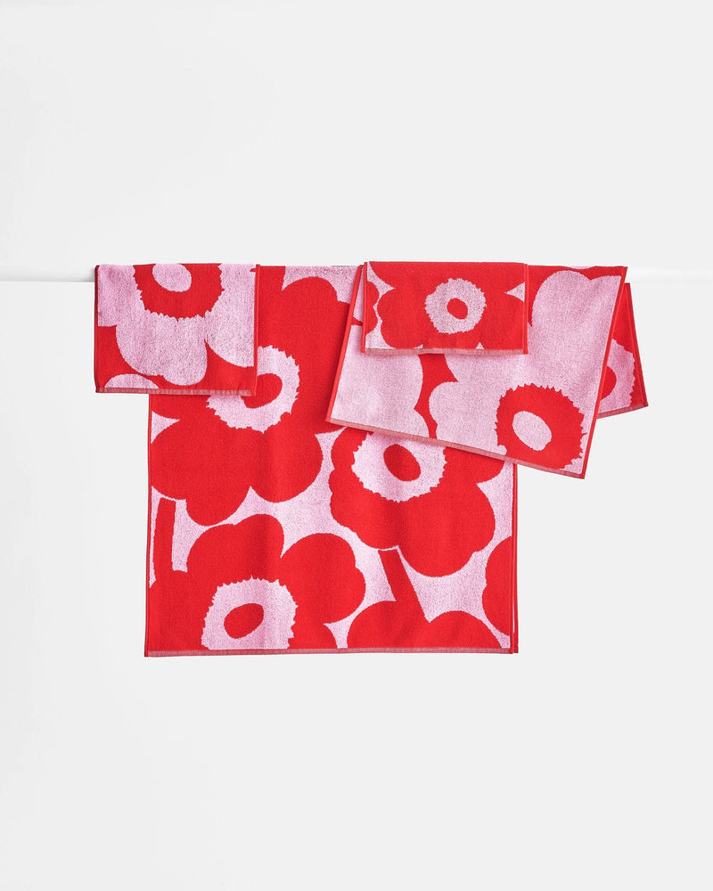 Unikko Hand Towel 50x70cm Pink Red