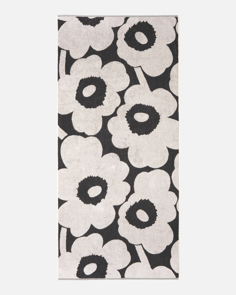 Unikko Bath Towel 70 X 150 Cm Charcoal