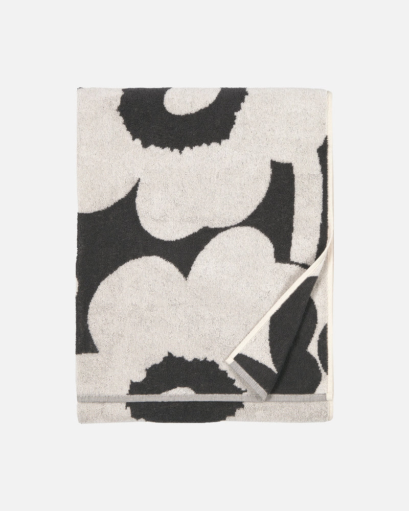 Unikko Bath Towel 70 X 150 Cm Charcoal