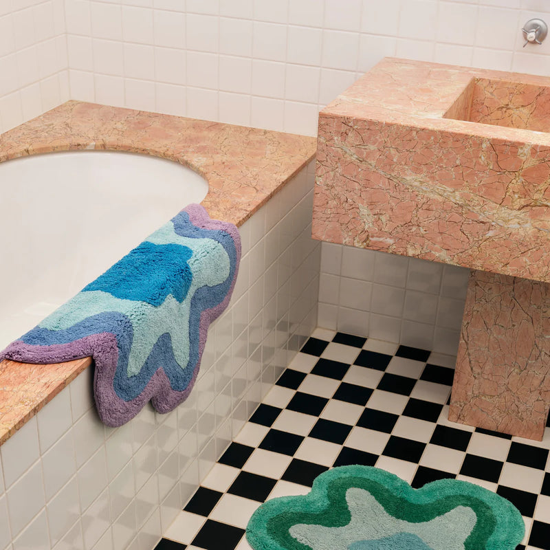 WAVE LILAC BATH MAT