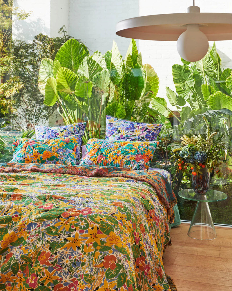 KIP&CO X KEN DONE NASTURTIUM TAPESTRY BLANKET