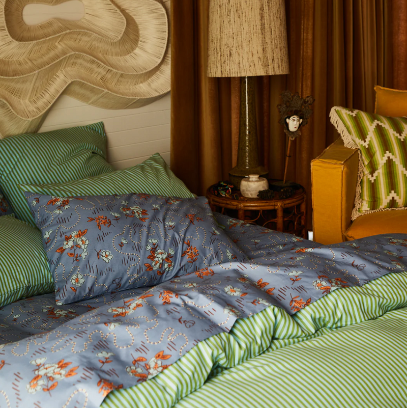 Bundi Cotton Quilt Cover - Palm