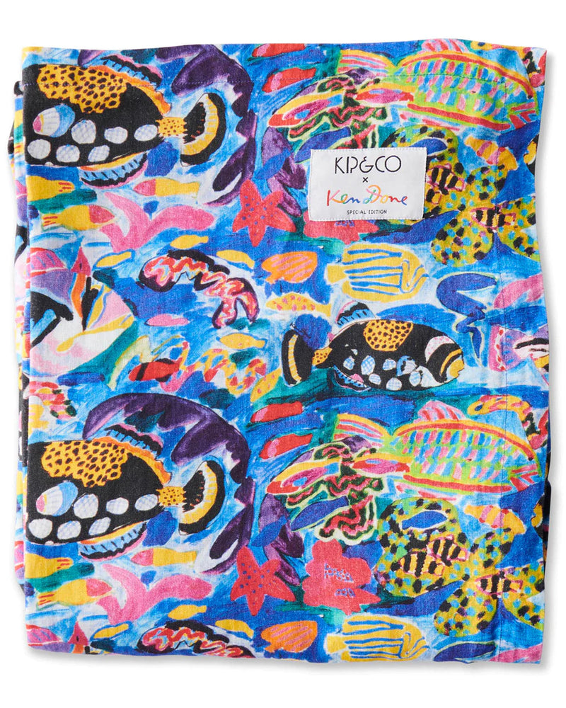 KIP&CO X KEN DONE BARRIER REEF GARDEN LINEN TABLECLOTH