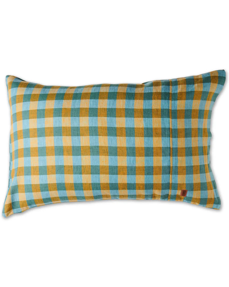 MARIGOLD TARTAN LINEN PILLOWCASES