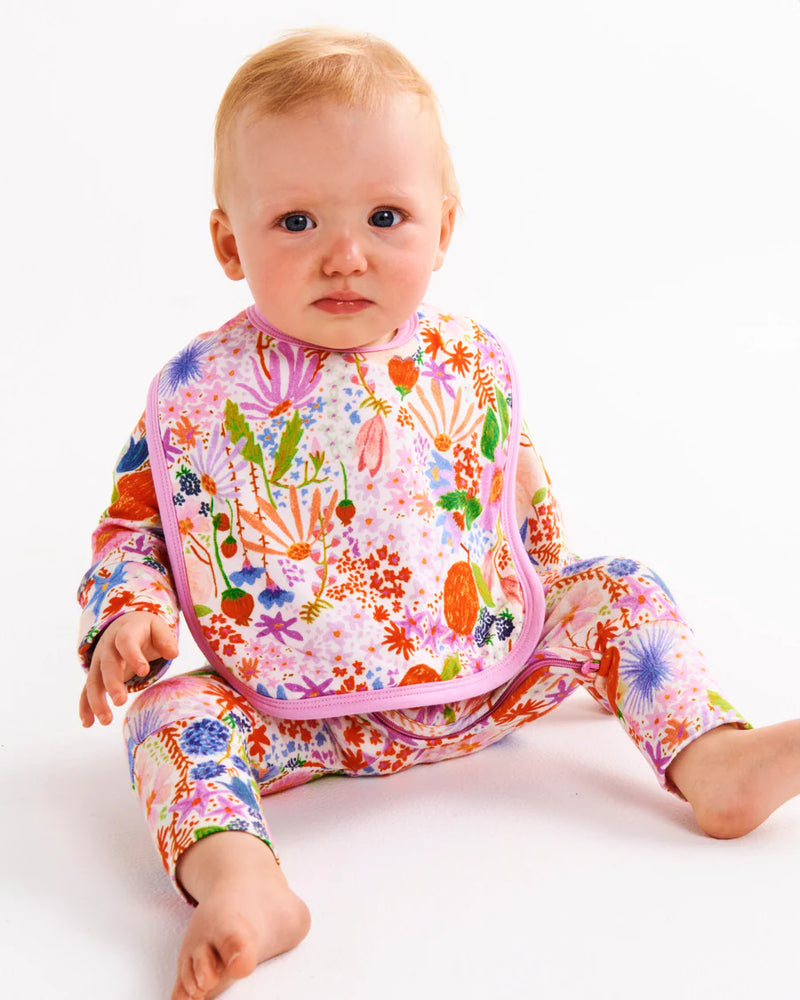 Meandering Meadow Organic Cotton Bib