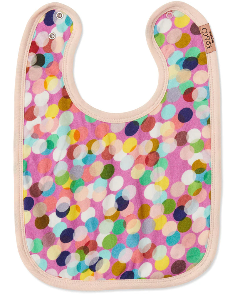 Confetti Pink Organic Cotton Bib