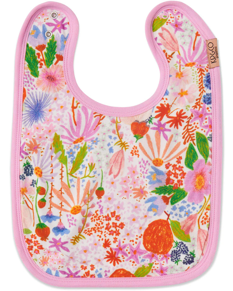 Meandering Meadow Organic Cotton Bib