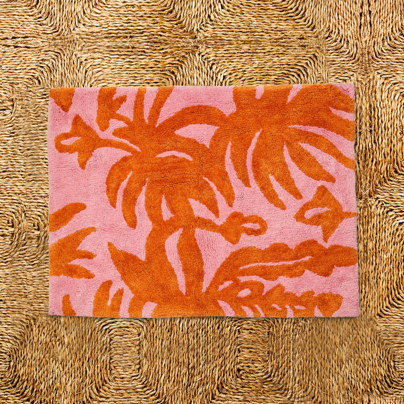 Leafy Rust Bath Mat