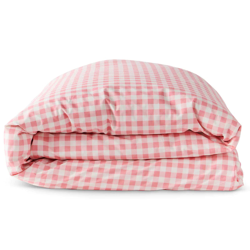 GINGHAM CANDY ORGANIC COTTON QUILT COVER - KING SINGLE/DOUBLE