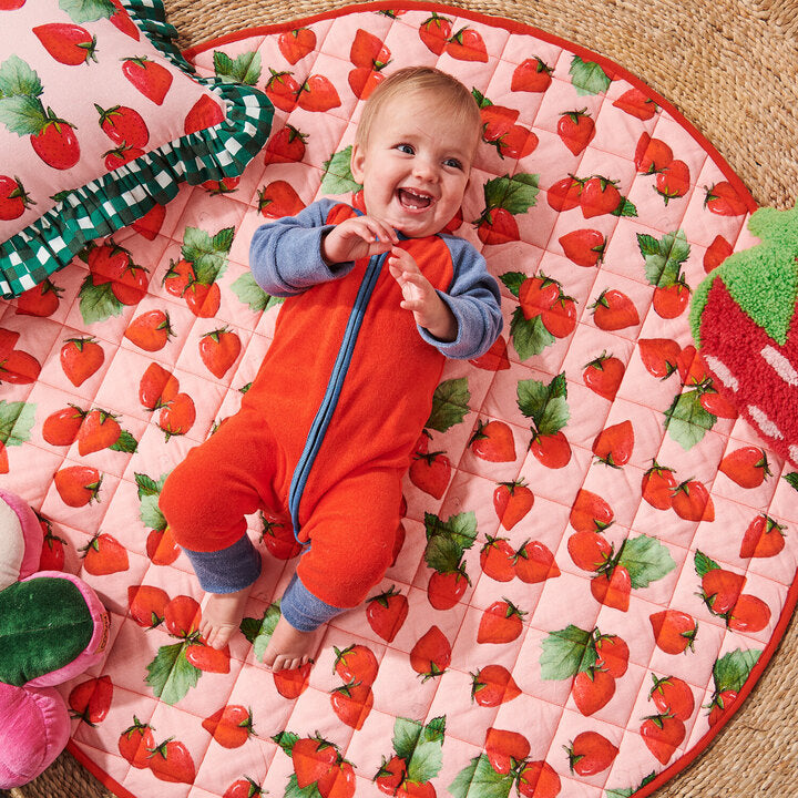 Strawberry Delight Quilted Play Mat